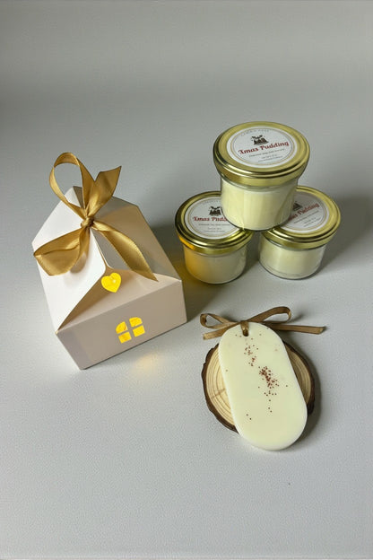 CHRISTMAS PACK: Charm Bracelet + Pudding Candle + Solid Air Freshener