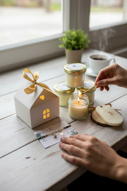 CHRISTMAS PACK: Charm Bracelet + Pudding Candle + Solid Air Freshener