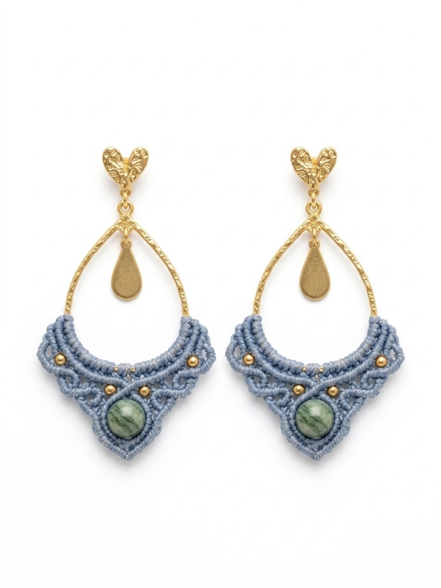 pendientes con piedra natural