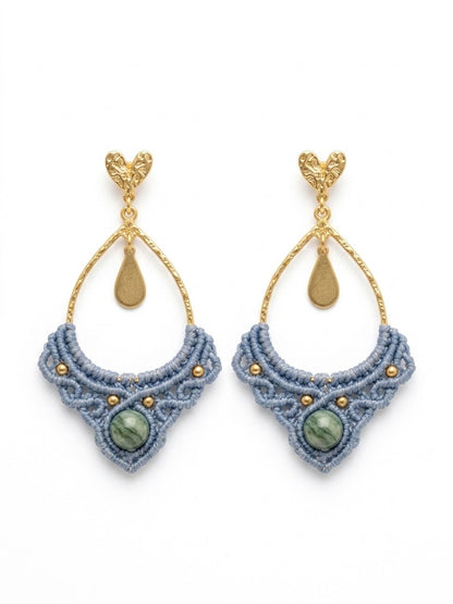 pendientes con piedra natural
