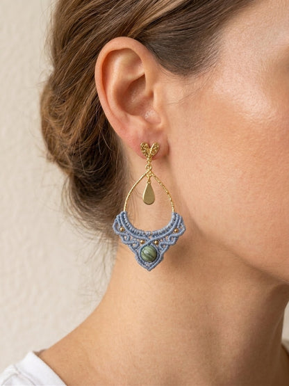 pendientes de macramé