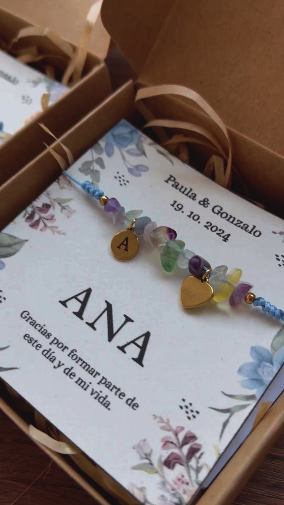 pulseras con iniciales personalizables para regalar boda bautizo comunion